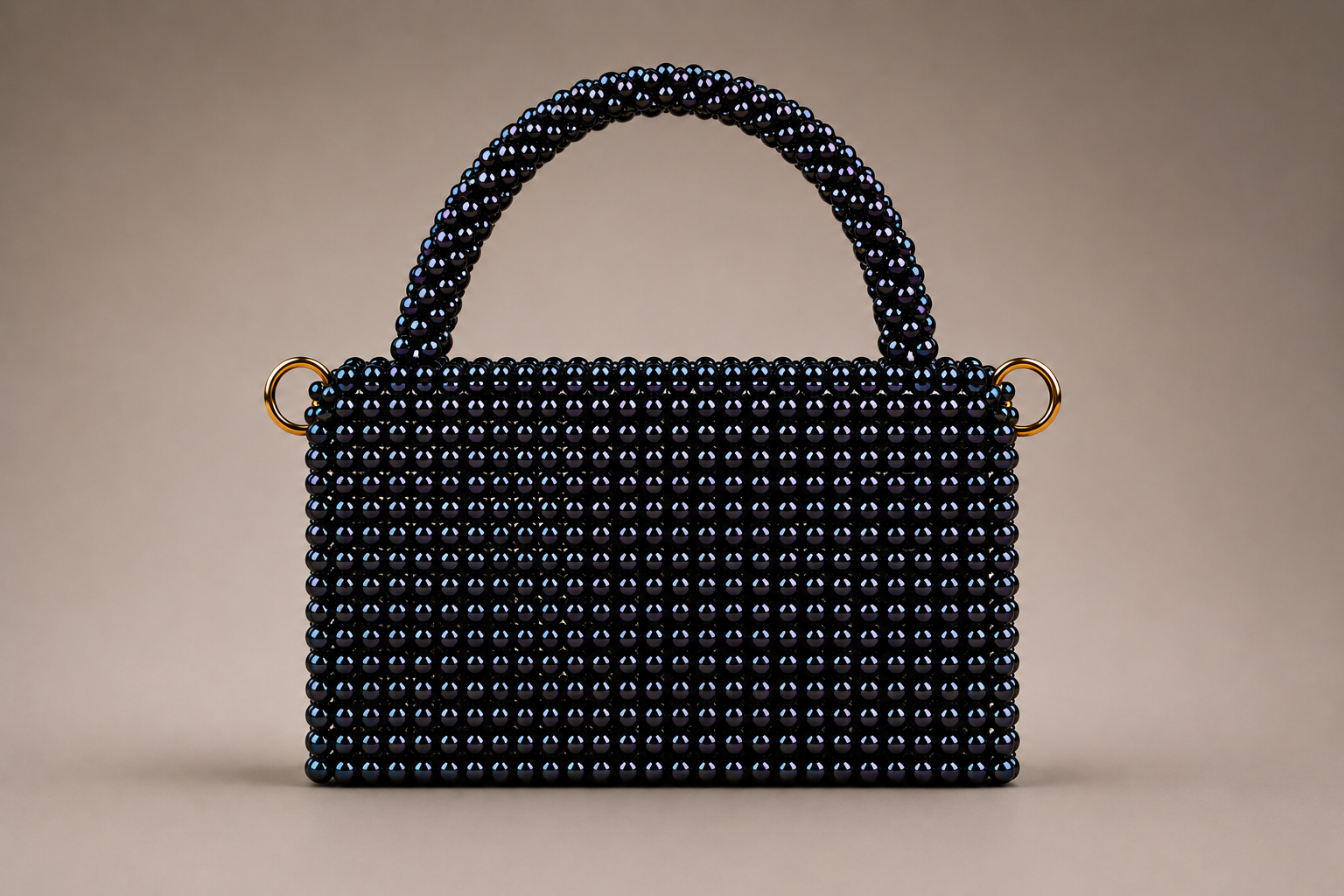 Ceylan Onyx Beaded bag, front view