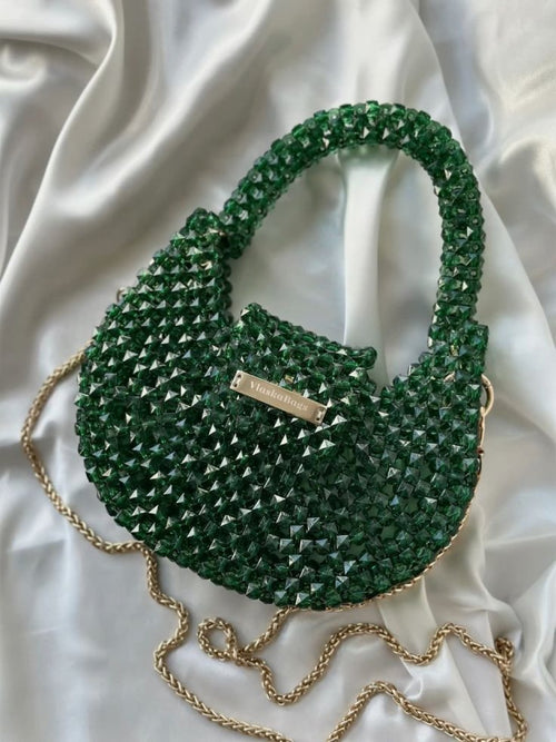 Ceylan Rose Mini beaded bag